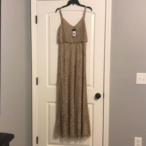 Adrianna Papell champagne dress